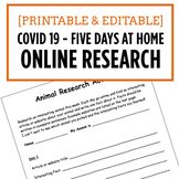 Distance Learning - Five Day Online Topic Research Project