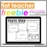 Distance Learning | Flat Teacher Digital Freebie | Editable