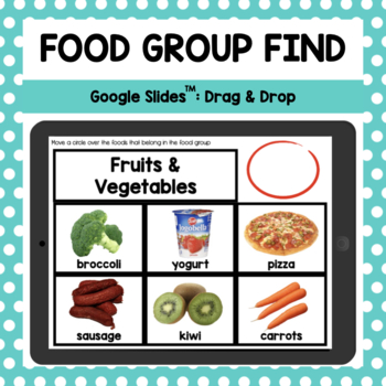 Preview of Distance Learning - Food Group Find: A Google Slides Activity