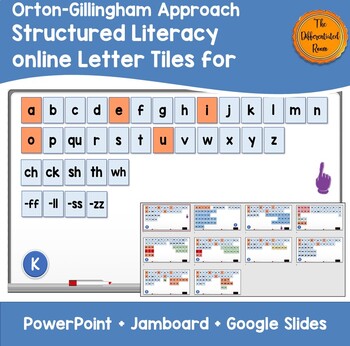 Preview of Structured Literacy Letter Tiles Manipulatives / Orton-Gillingham Appproach