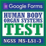 Distance Learning GOOGLE FORMS Human Body Organ Systems Te