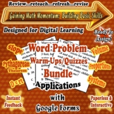 Word Problems-Applications-GOOGLE FORMS Math Warm-Ups/Quiz