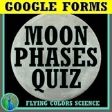 Distance Learning GOOGLE FORMS Moon Phases Quiz or Test As