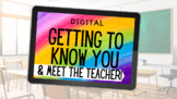 Distance Learning Getting to Know You and Digital Meet the