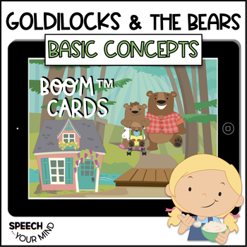 Preview of Goldilocks Boom Cards™ Story Basic Concepts & Following Directions | Fairytales