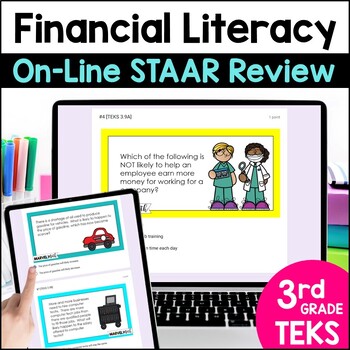 Preview of Google Classroom -3rd Grade Financial Literacy Review - Digital Math Station