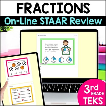 Preview of Google Classroom - 3rd Grade Fractions Review - Digital Math Station