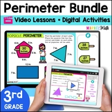 Perimeter - Measuring with a Ruler to Find Sides - Digital Activities +  Video Lesson - Marvel Math