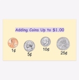 Distance Learning/Google Classroom: Adding Coins Up to $1.