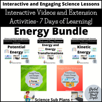 Preview of All About Energy Bundle- Interactive Videos, Extension Activities, and Webquests