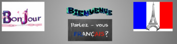 Preview of Distance Learning- Google Classroom Banner for French Class