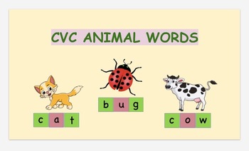 Distance Learning/Google Classroom: CVC Animal Words (Teaching & OT)