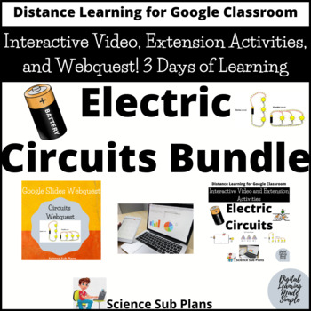 Preview of Electric Circuits - Interactive Video, Extension Activities, and Webquest