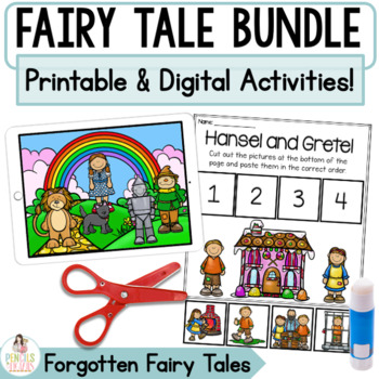 Preview of Fairy Tale Digital Retell Bundle | Google™ Slides & Printable Retell Activities