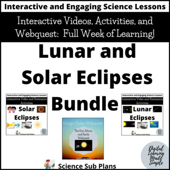 Preview of Lunar and Solar Eclipses - Interactive Videos, Activities, and Webquest