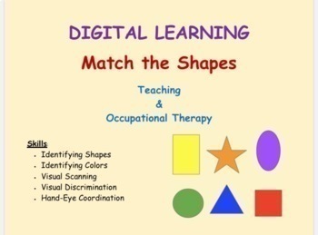 Preview of Distance Learning/Google Classroom: Match the Shapes (Teaching & OT)