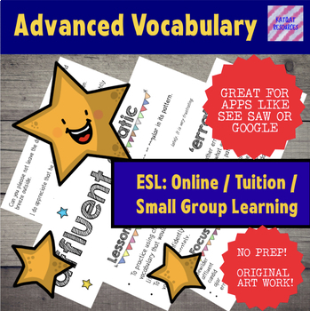 Preview of Distance Learning / Google Classroom / Online ESL Teaching - Advanced Vocabulary