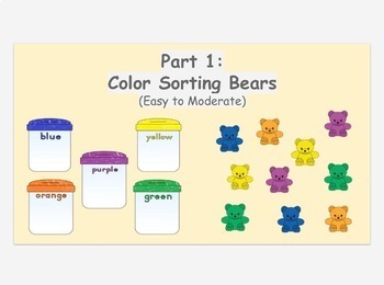 Preview of Distance Learning/Google Classroom: Part 1- Color Sorting Bears (Teaching & OT)