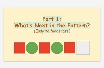 Preview of Distance Learning/Google Classroom: Part 1- Patterns (Teaching & OT)