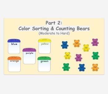 Preview of Distance Learning/Google Classroom: Part 2-Color Sorting & Counting (Teach & OT)
