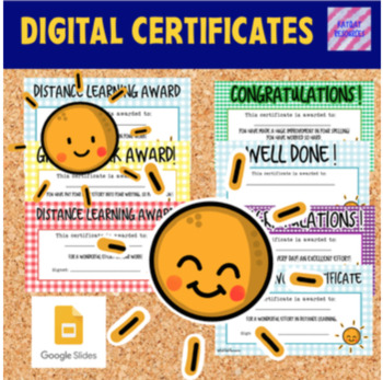Preview of Distance Learning  - Reward Certificates