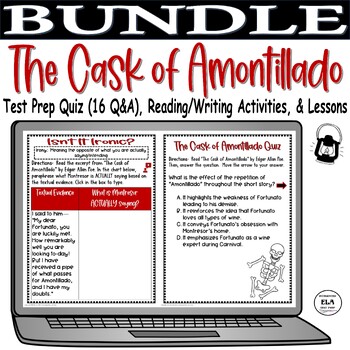 Preview of Distance Learning Google Classroom Short Stories The Cask of Amontillado Pack
