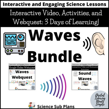 Preview of Sound Waves - Interactive video, Extension Activities, and Webquest