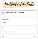 Distance Learning Google Form - Multiplication - Progress 
