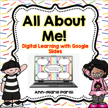 Preview of Distance Learning Google Slides ALL ABOUT ME UNIT 