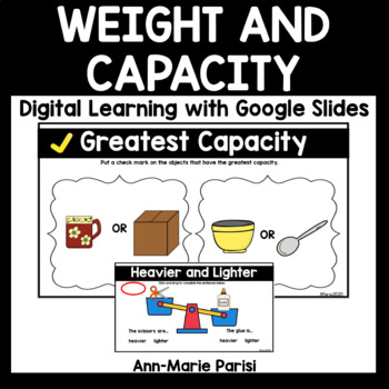 Preview of Distance Learning Google Slides CAPACITY AND WEIGHT