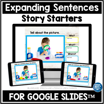 Preview of Distance Learning | Google Slides | Expanding Sentences | Activities at Home