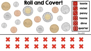 Preview of Distance Learning Google Slides Roll and Cover CANADIAN COINS FREEBIE