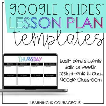 Preview of Distance Learning Google Slides™ | Lesson Plan Templates