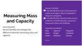 Distance Learning Gr.3-4 Mass & Capacity (metric) Bundle