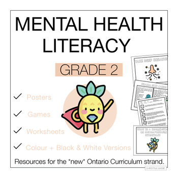 Preview of Distance Learning - Grade Two Mental Health Literacy
