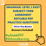 Distance Learning: Grammar - Easy Subject Verb Agreement E