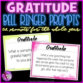 Distance Learning Gratitude Bell Ringers (editable) - 52 p