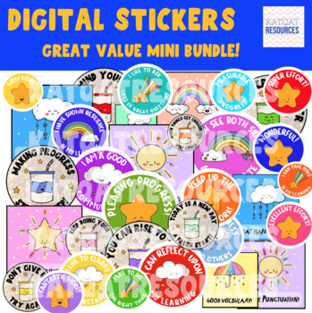 Preview of Distance Learning Great Value Digital Stickers Variety Pack - Mini Bundle