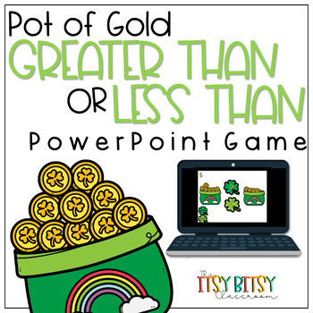 Preview of Distance Learning - Greater Than/Less Than Interactive Powerpoint Game - Math