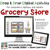 Grocery Store Digital Activities on Boom Cards and Google 