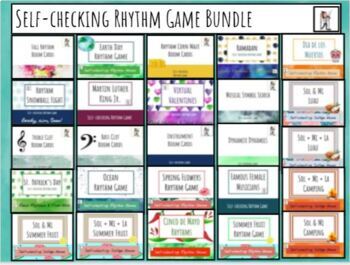 Preview of Growing BUNDLE | Digital Self-Checking Rhythm Games (25%off)