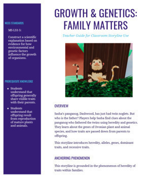 Preview of Distance Learning | Growth & Genetics: Heredity of Traits within Families