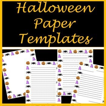 Preview of Distance Learning Halloween Writing Template Papers