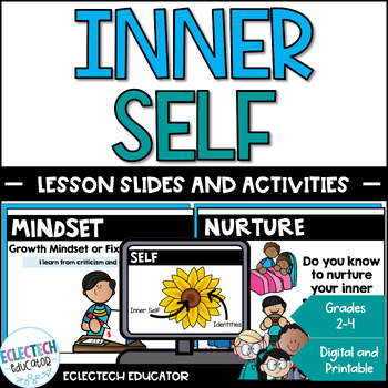 Preview of Inner Self, Self Esteem, Self Regulation Self Control Lesson Slides & Activities