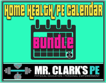 Preview of Distance Learning Health and Physical Education Activity Calendar Bundle