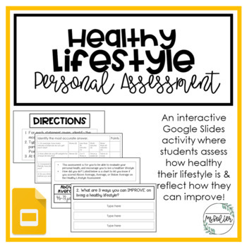 Preview of Distance Learning: Healthy Lifestyle Personal Assessment | Health