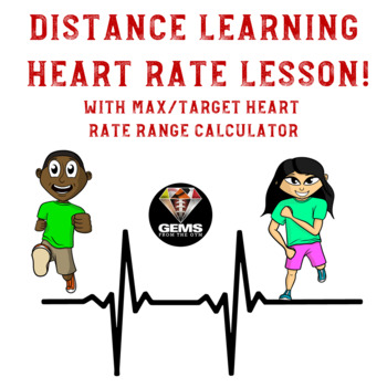 Preview of Distance Learning Heart Rate Calculation Lesson with Calculator!