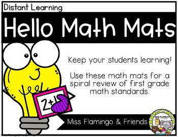 Preview of Distance Learning Hello Math Mats #1 {a spiral review}