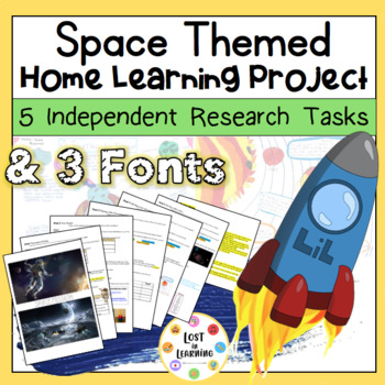 Preview of Distance Learning Homework Project: Space Exploration (Digital & Print!)