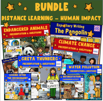 Preview of Distance Learning - Human Impact Growing Bundle